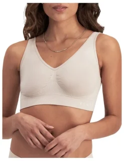 Bonds Seamless Comfy Crop Bra in Off White