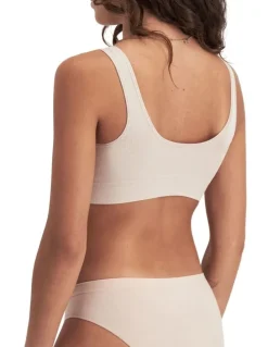 Bonds Seamless Comfy Crop Bra in Off White