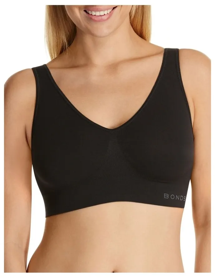 Bonds Seamless Comfy Crop Bra in Black