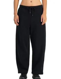 Bonds Sweats Cotton Fleece Barrel Leg Trackie Pant in Nu Black