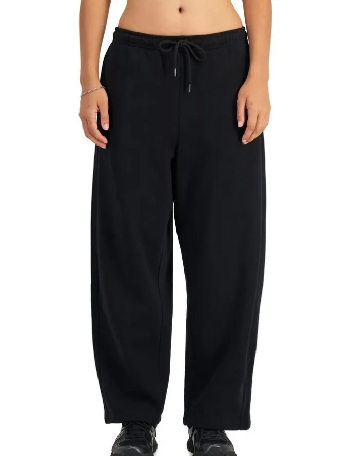 Bonds Sweats Cotton Fleece Barrel Leg Trackie Pant in Nu Black