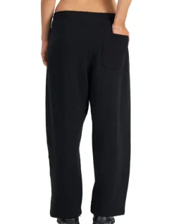 Bonds Sweats Cotton Fleece Barrel Leg Trackie Pant in Nu Black