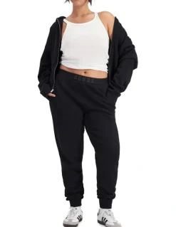 Bonds Sweats Cotton Logo Skinny Trackie in Black