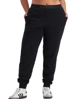 Bonds Sweats Cotton Logo Skinny Trackie in Black