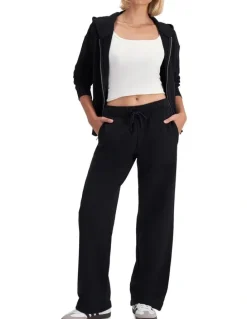 Bonds Sweats Cotton Straight Leg Trackie in Black