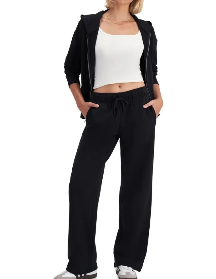 Bonds Sweats Cotton Straight Leg Trackie in Black