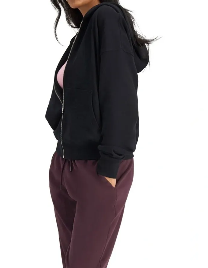 Bonds Sweats Cotton Zip Hoodie in Nu Black