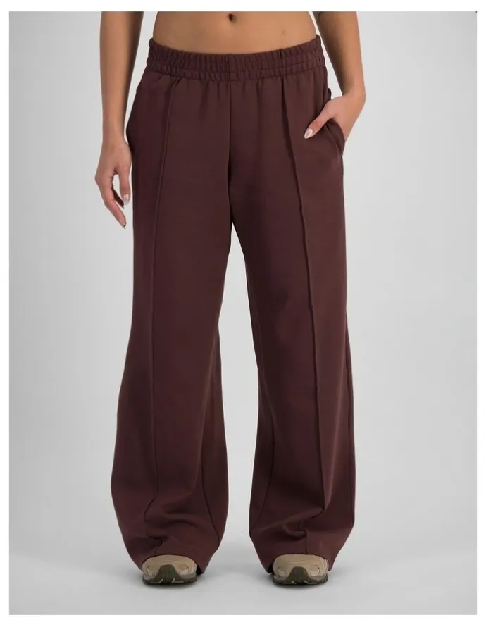 Bonds Tech Stretch Wide Leg Pant in Deepest Berry
