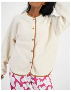 Bonds Teddy Fleece Jacket in Vanilla Bean