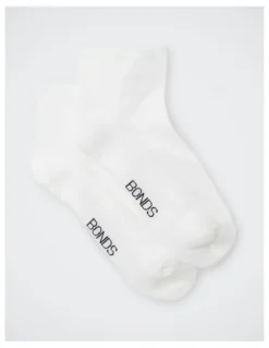 Bonds Womens Circulation Anklet Socks 2 Pack in Nu White