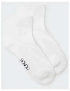 Bonds Womens Circulation Anklet Socks 2 Pack in Nu White