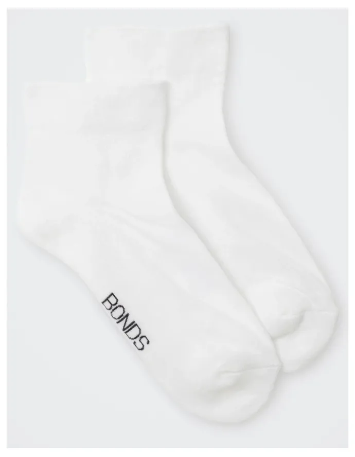 Bonds Womens Circulation Anklet Socks 2 Pack in Nu White