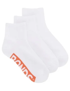 Bonds Womens Logo Cushioned Quarter Crew Socks 3 Pack in Pack 23I