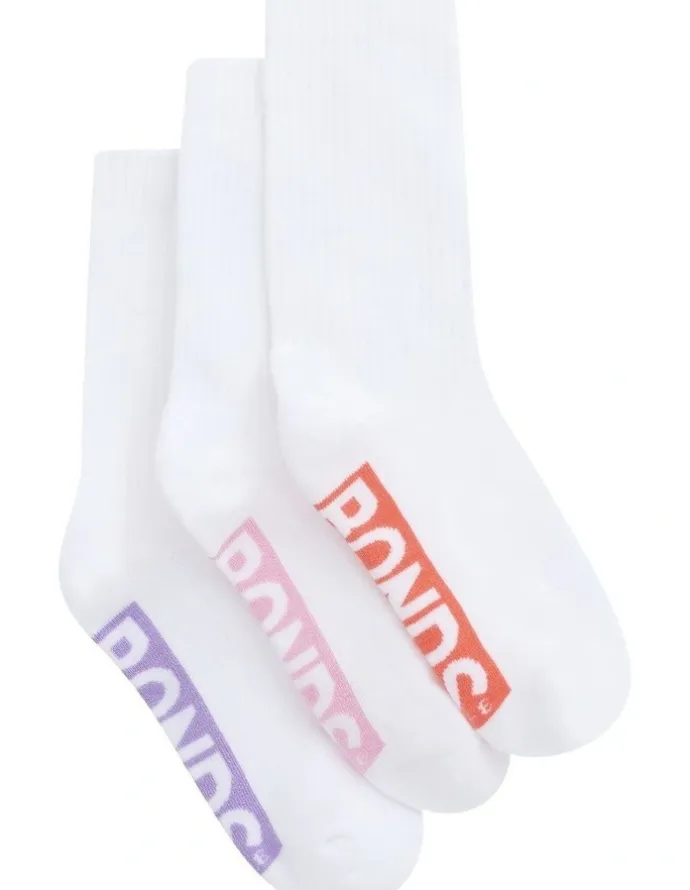 Bonds Womens Logo Cushioned Crew Socks 3 Pack in Pack 03