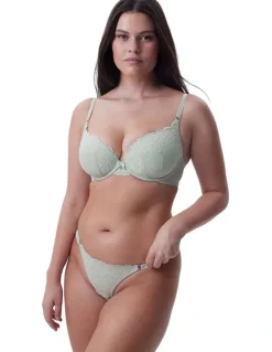 Bras N Things Bethany Essentials Contour Plunge Bra in Light Green