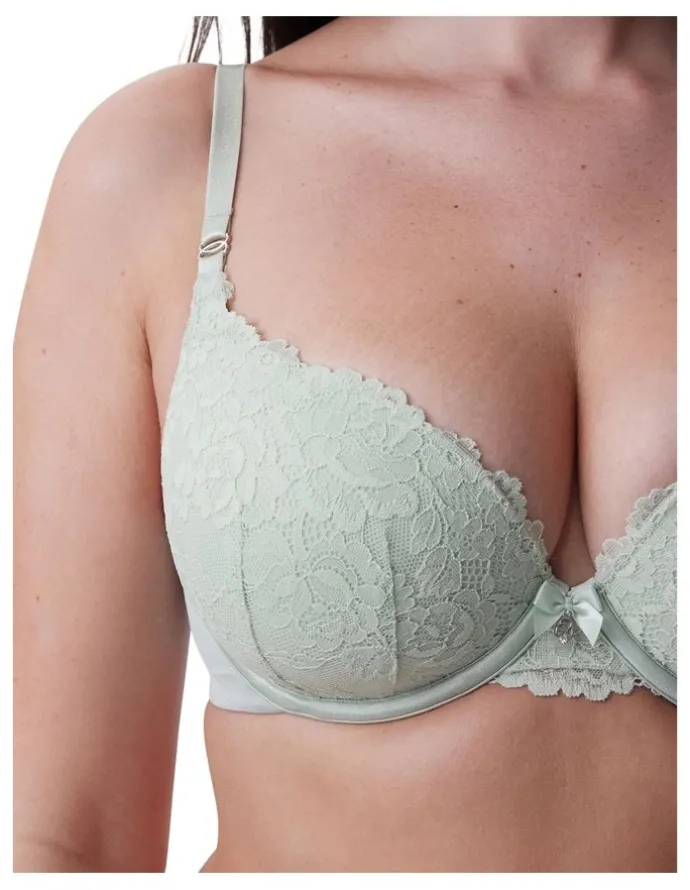 Bras N Things Bethany Essentials Contour Plunge Bra in Light Green