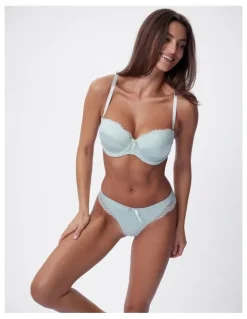 Bras N Things Bras N Things Simone Lightly Lined Balconette Bra in Light Green