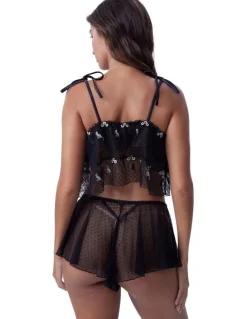 Bras N Things Bras N Things Enchanted Feline Fine Cami in Black