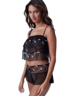 Bras N Things Bras N Things Enchanted Feline Fine Cami in Black