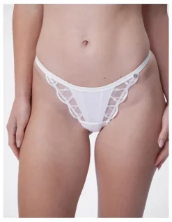 Bras N Things Bras N Things Vamp Hopeless Romantic High Leg String in Ivory