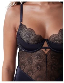 Bras N Things Bras N Things Vamp Guilty Pleasure Push Up 1/4 Cup Babydoll in Black