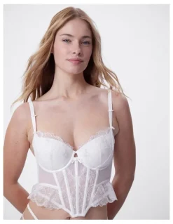Bras N Things Bras N Things Enchanted Eternal Hour Push Up Balconette Corset in Ivory