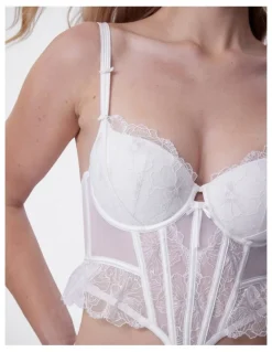 Bras N Things Bras N Things Enchanted Eternal Hour Push Up Balconette Corset in Ivory