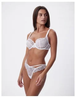 Bras N Things Bras N Things Enchanted Eternal Hour High Leg Brazilian Knicker in Ivory