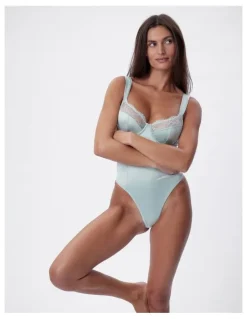 Bras N Things Bras N Things Simone Bodysuit in Light Green