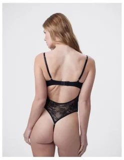 Bras N Things Bras N Things Edie Push Up Bodysuit in Black
