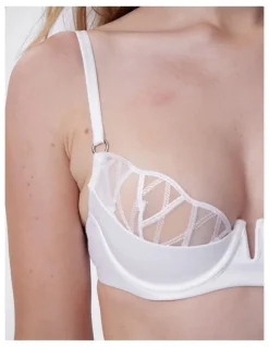 Bras N Things Bras N Things Vamp Hopeless Romantic Push Up 1/4 Cup Bra in Ivory