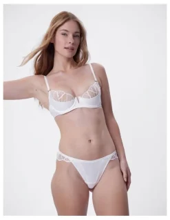 Bras N Things Bras N Things Vamp Hopeless Romantic Push Up 1/4 Cup Bra in Ivory