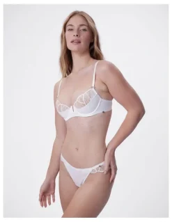 Bras N Things Bras N Things Vamp Hopeless Romantic Push Up 1/4 Cup Bra in Ivory