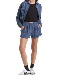 BRIXTON Wandering Short in Navy Multi