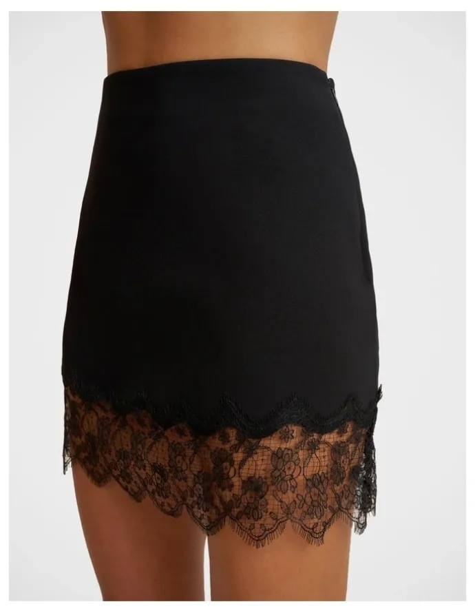By Johnny Elodie Lace Mini Skirt