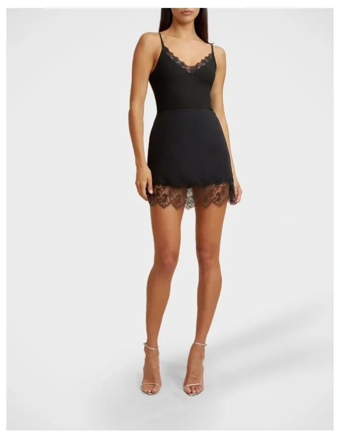 By Johnny Elodie Lace Mini Skirt