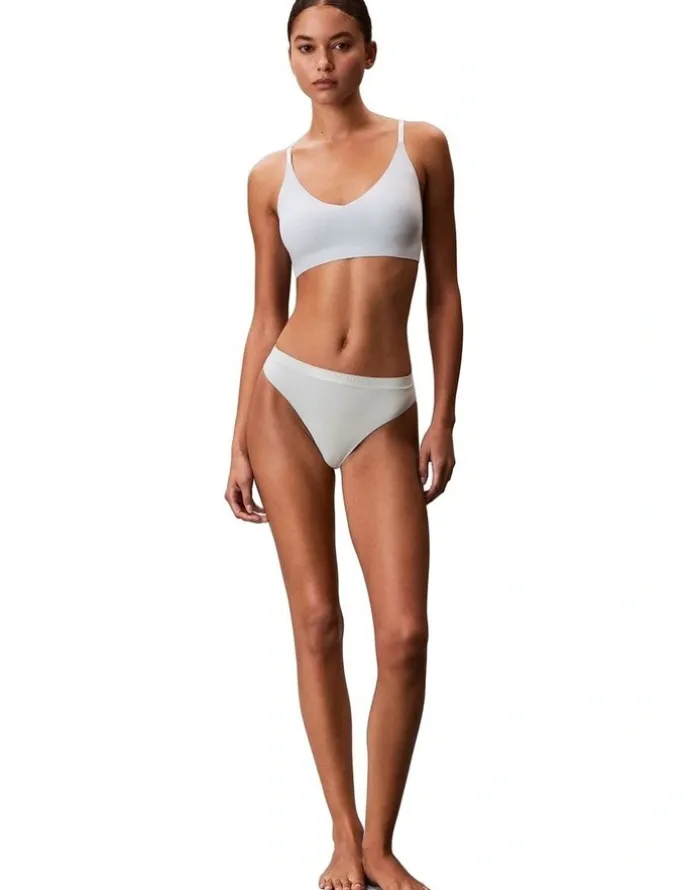 Calvin Klein Bonded Flex Seamless Thong in Sky Gray