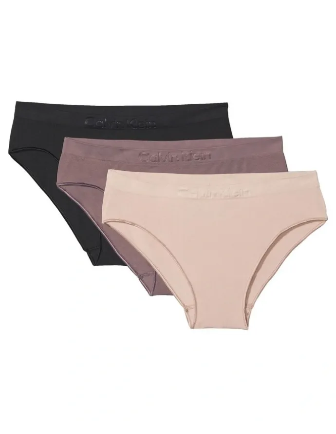 Calvin Klein Bonded Flex Seamless Bikini 3 Pack in Multi