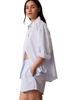 Calvin Klein Cotton Poplin Covered Wb Short in Multi