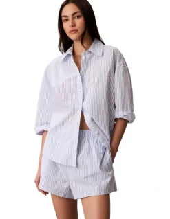 Calvin Klein Cotton Poplin Covered Wb Short in Multi