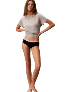 Calvin Klein Cotton Stretch Lounge Relaxed Tee in Grey