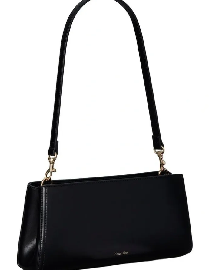 Calvin Klein Elongated Shoulder Bag in Black