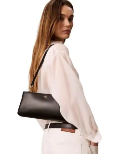 Calvin Klein Elongated Shoulder Bag in Black
