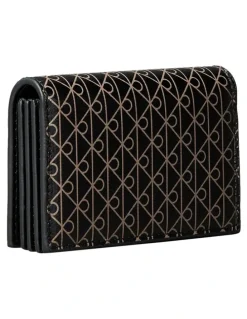 Calvin Klein Emblem Allover Print Accordion Cardcase