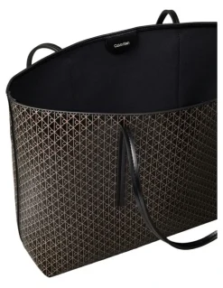 Calvin Klein Emblem Allover Print Tote with Pouch