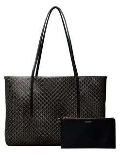 Calvin Klein Emblem Allover Print Tote with Pouch