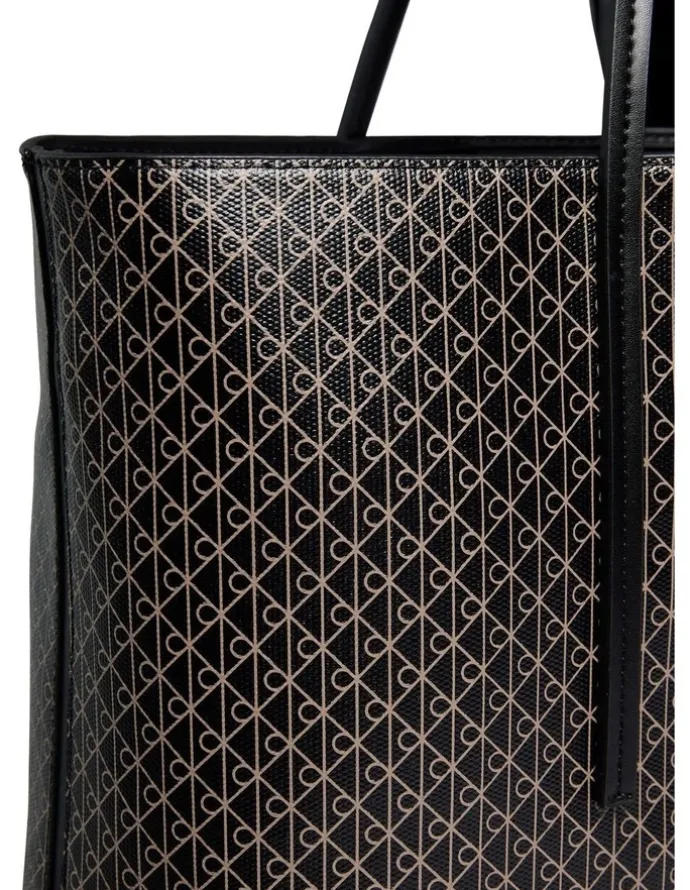 Calvin Klein Emblem Allover Print Tote with Pouch
