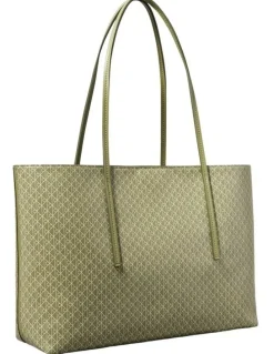 Calvin Klein Emblem Allover Print Tote Bag in Green
