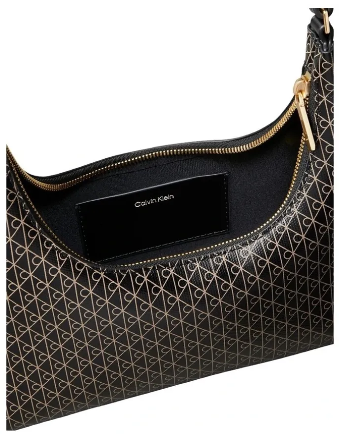 Calvin Klein Emblem Allover Print Shoulder Bag