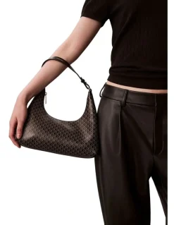 Calvin Klein Emblem Allover Print Shoulder Bag